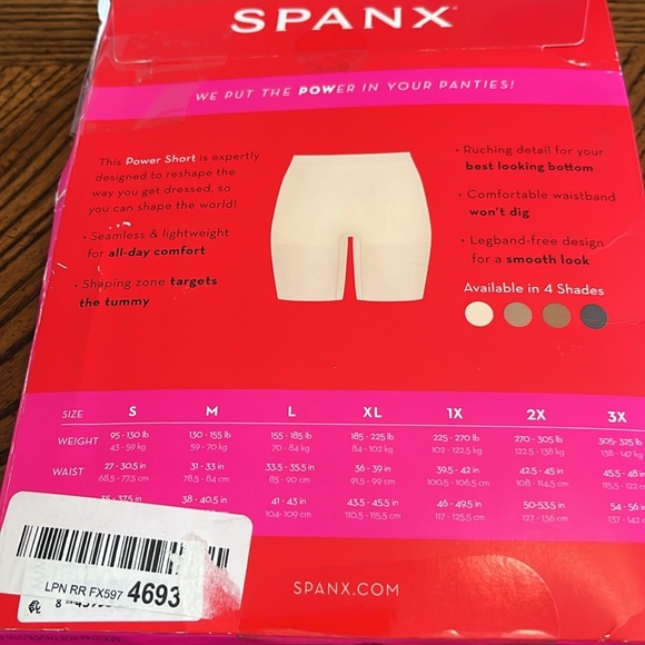 SPANX WOMENS SHAPER SHORTS. NWT. SIZE MEDIUM. SOFT NUDE - Picture 2 of 7